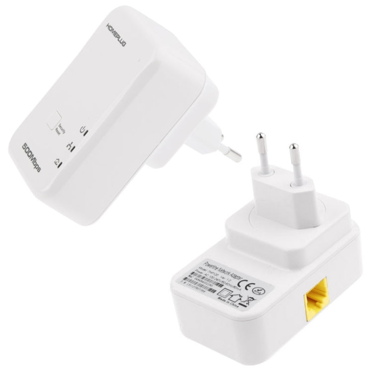 2 PCS 500Mbps Powerline Network Mini Homeplug AV Ethernet Bridge, 7HP150, EU Plug, 500Mbps 2 PCS 500Mbps Powerline Network Mini Homeplug AV Ethernet Bridge, 7HP150, EU Plug, 500Mbps